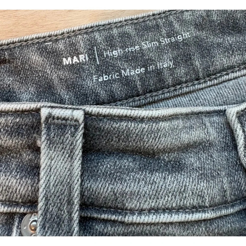 AG Adriano Goldschmied Mari High Rise Slim Straight Faded Grey Jeans 30 Stretch - Picture 8 of 13